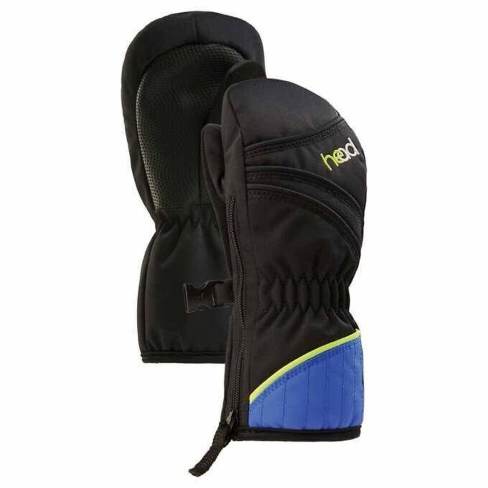 New Youth Kids Boys Unisex HEAD Black & Blue DuPont Winter Mittens Gloves - XXS